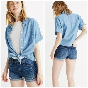 Madewell High-Rise Denim Shorts in Glenoaks Wash Cutoff Edition Size 27